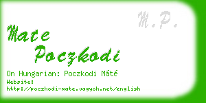 mate poczkodi business card